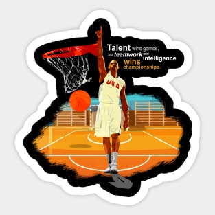 Basketball quote sports Sticker